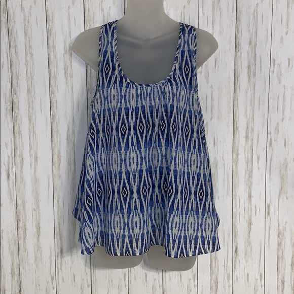 Sz S Anthropologie Meadow Rue Merlon Flare Tank - Picture 1 of 7